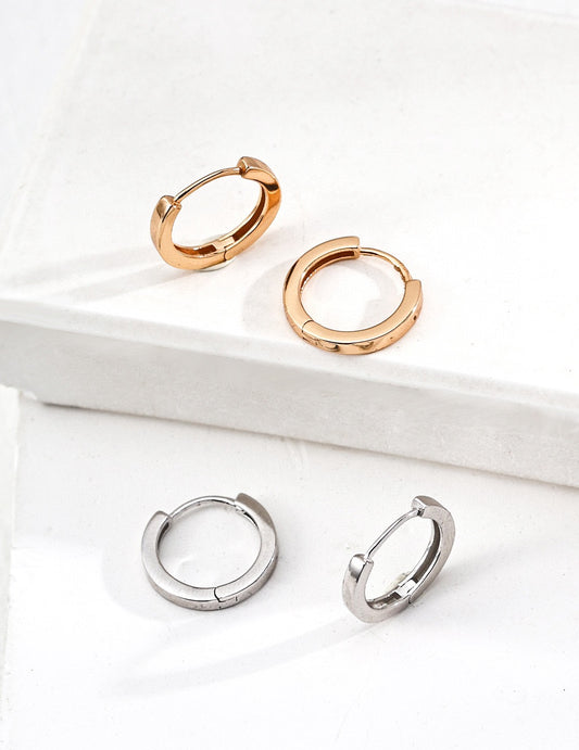 Minimalist Gold Circle Earrings