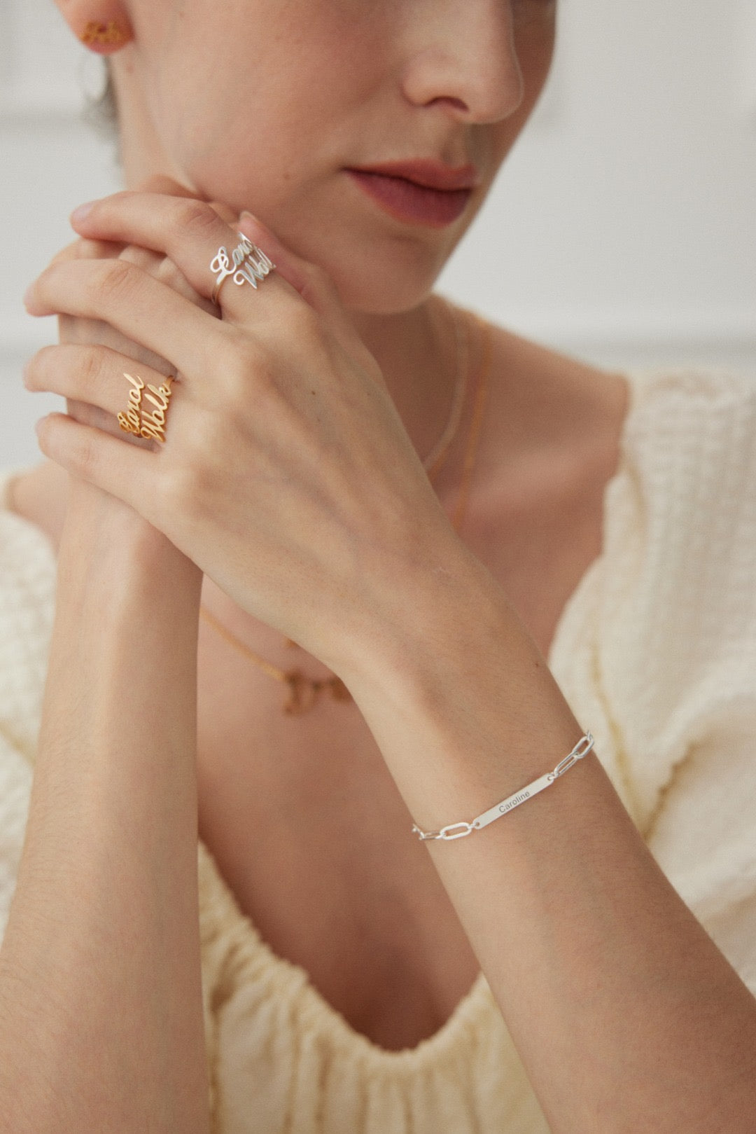 Customizable Paper Clip Chain Bracelet