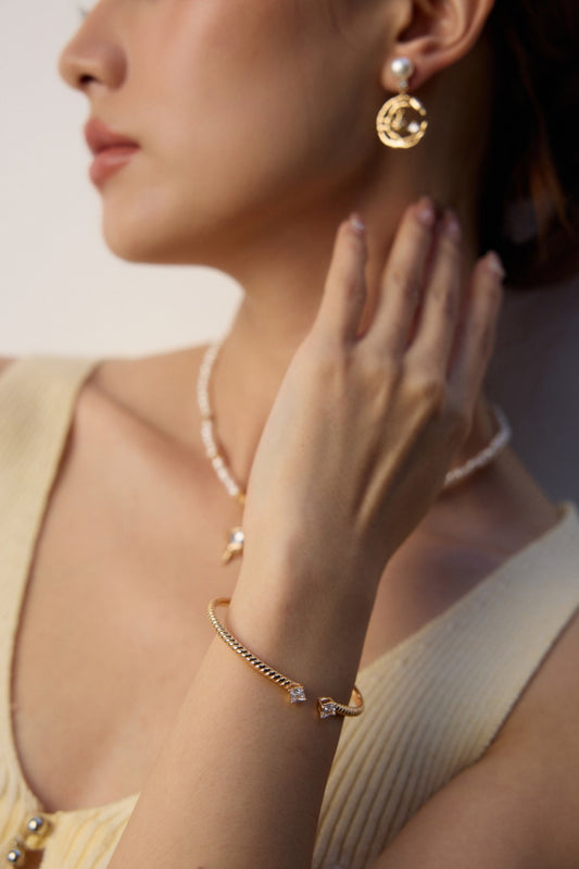 Polished Gold Bangle Bracelet