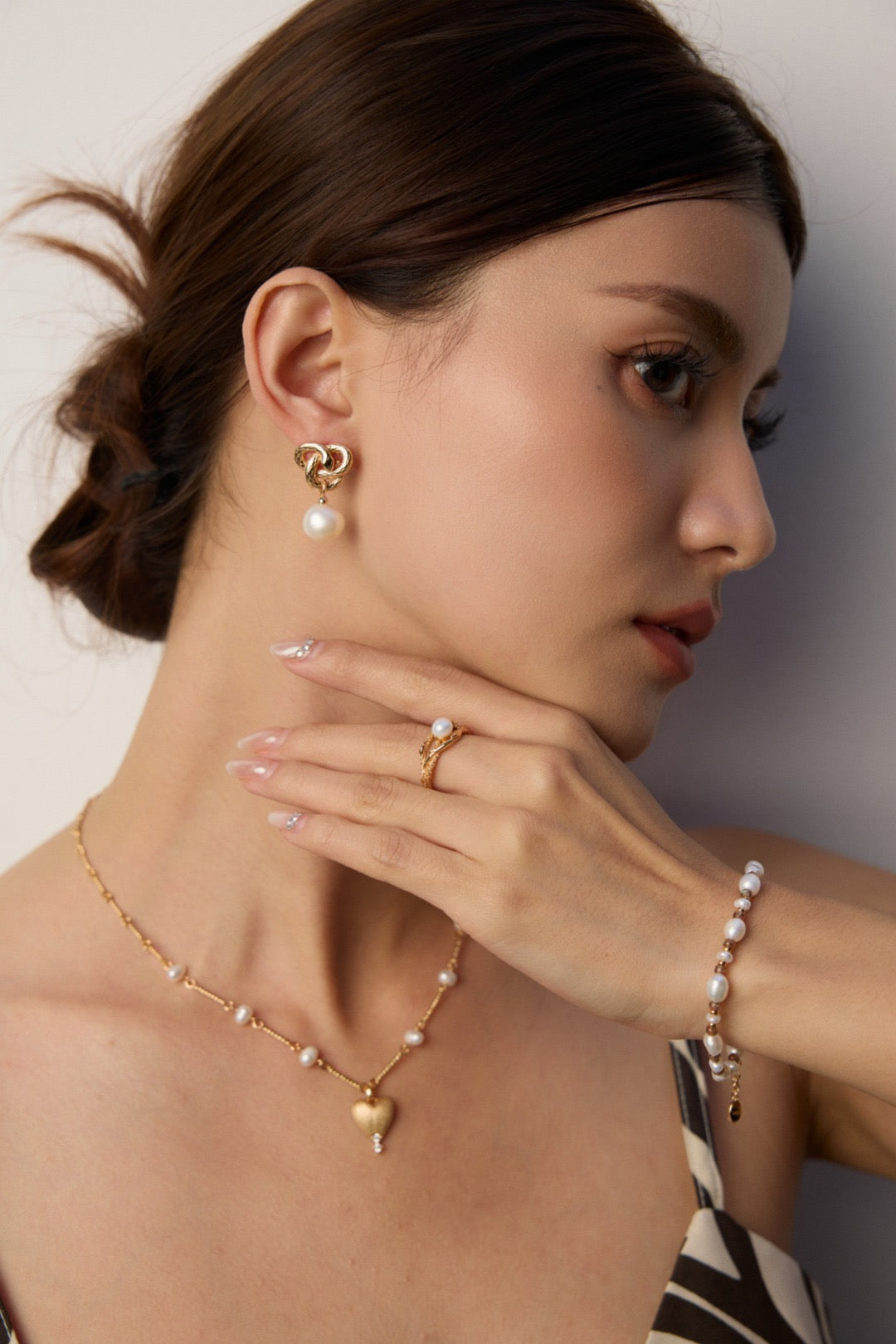 Baroque Pearl Snake Pendant Earrings