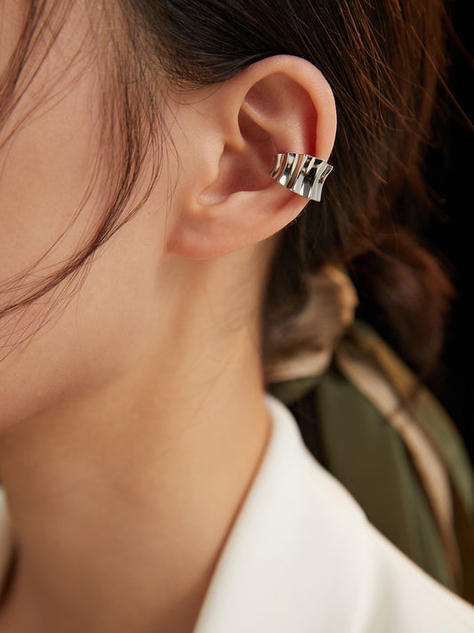 Undefined · Stackable Silver Ear Cuff