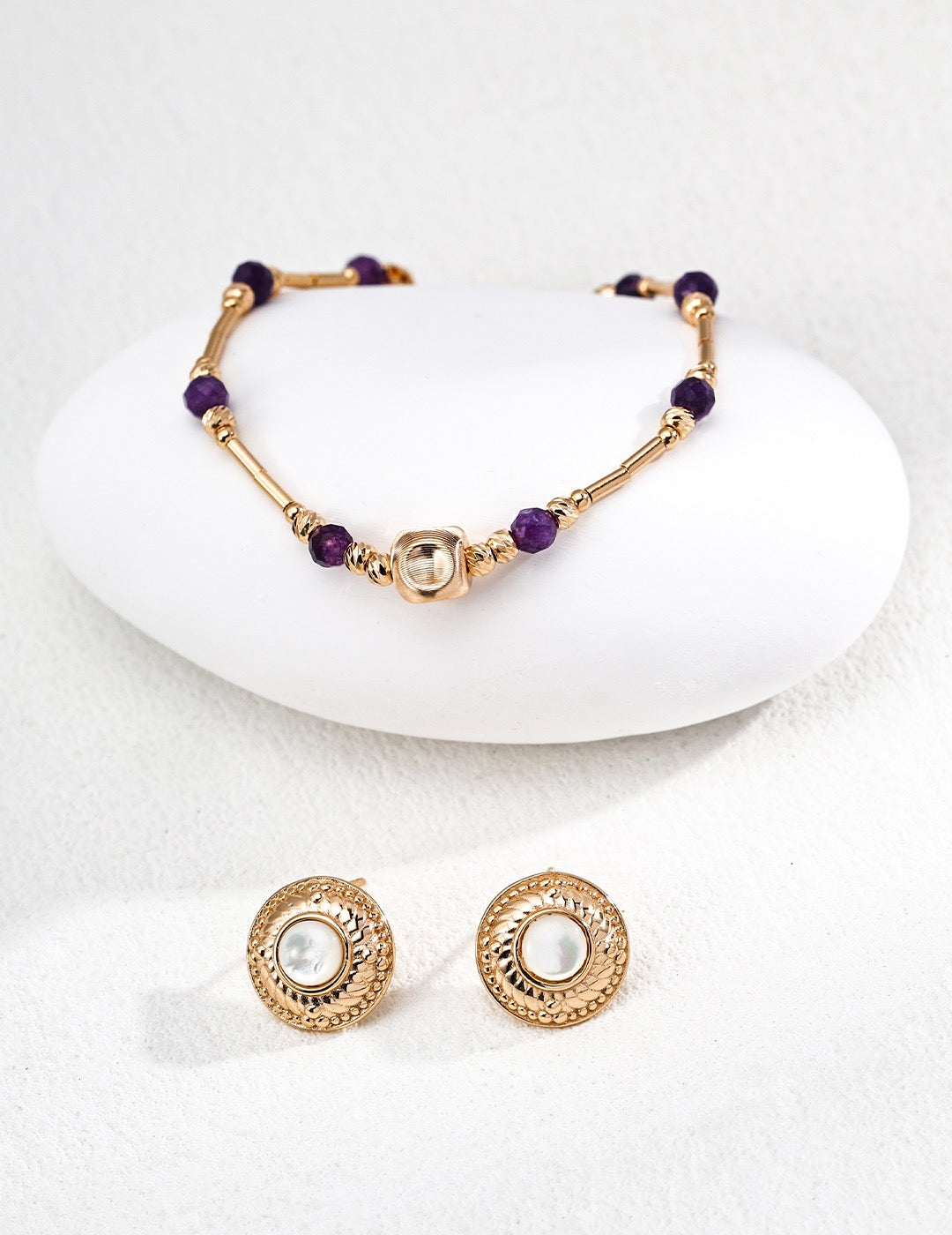 Long Overdue · Vintage Mother of Pearl Drop Earrings