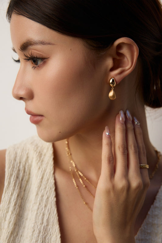 Held Inside · Matte Vintage Silver Earrings
