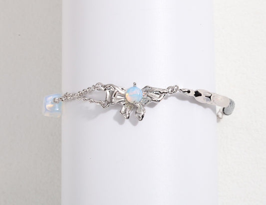 Finally Her · Opal & Silver Bow Bracelet