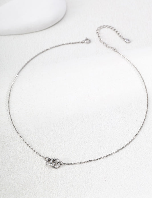 Written Down · Double Ring Zirconia Necklace