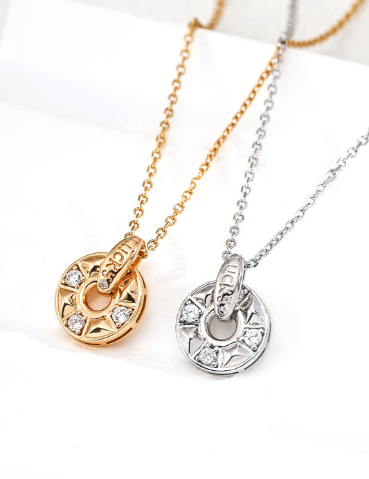 Every Step Counts · Fortune Wheel Zirconia Necklace