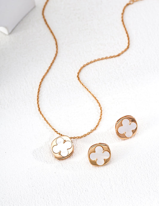 Same Shape · Four-Leaf Clover Multi-Stone Necklace