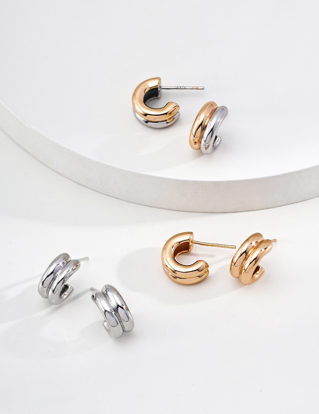Gold Huggie Hoop Earrings