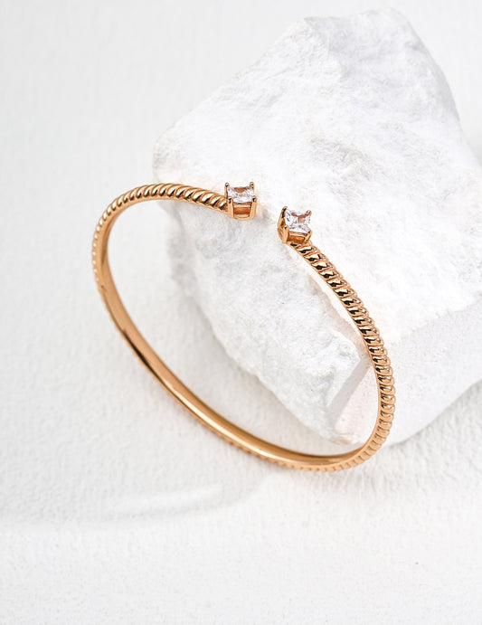 Polished Gold Bangle Bracelet