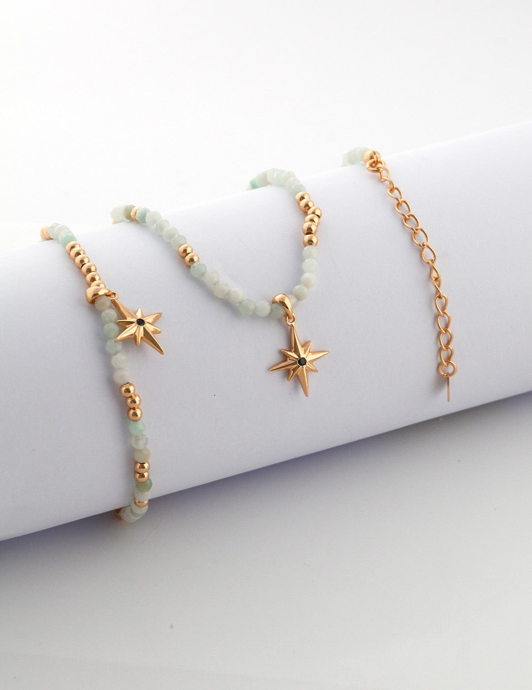 Natural Stone Delicate Chain Necklace