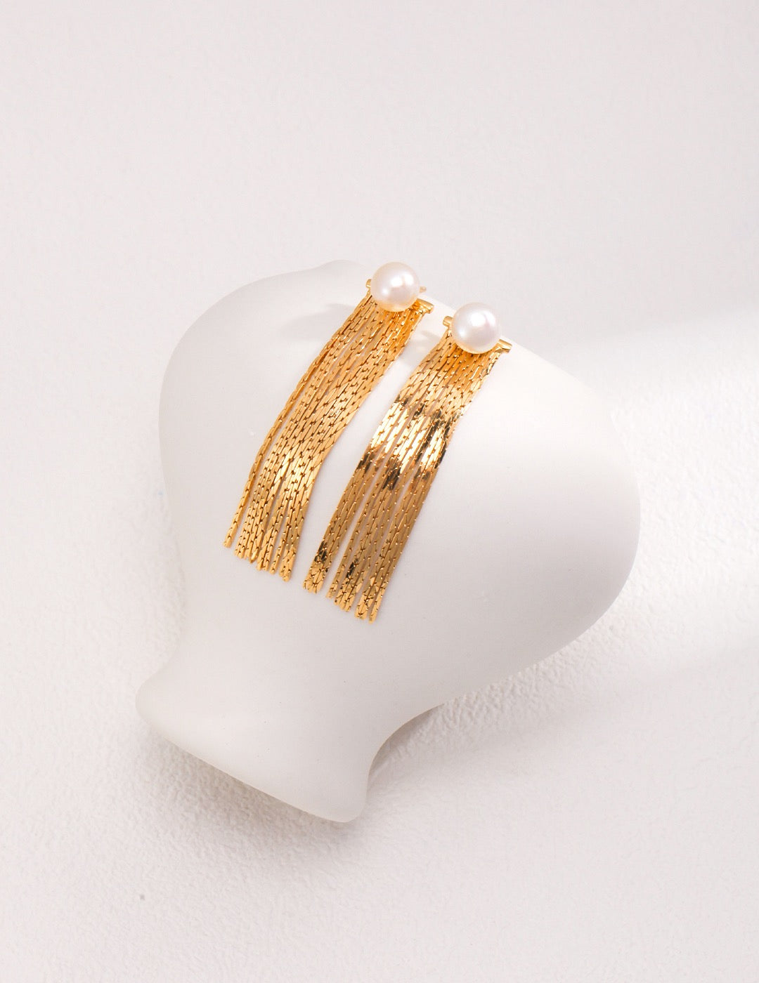 Pearl Tassel Drop Earrings