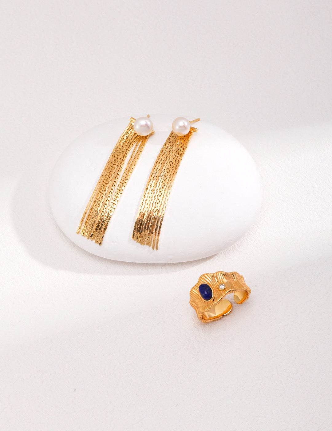 Pearl Tassel Drop Earrings