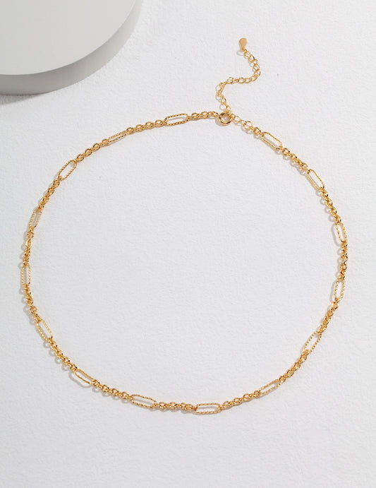 Gold Paper Clip Chain Necklace