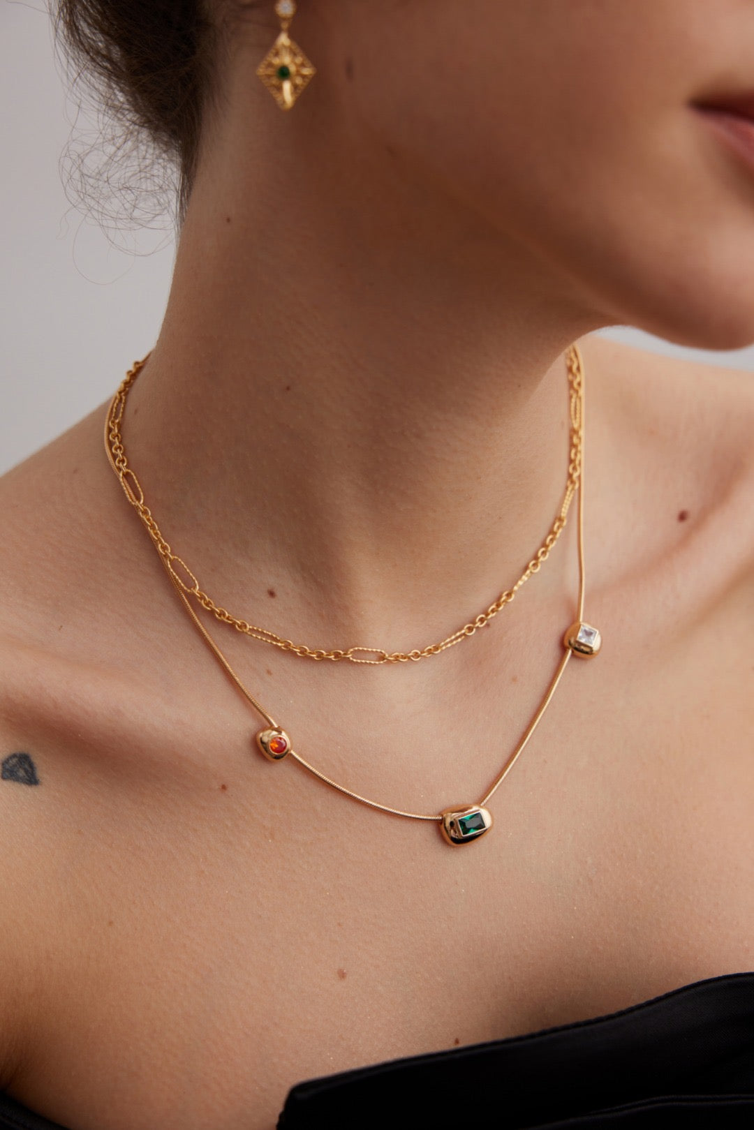 Gold Paper Clip Chain Necklace