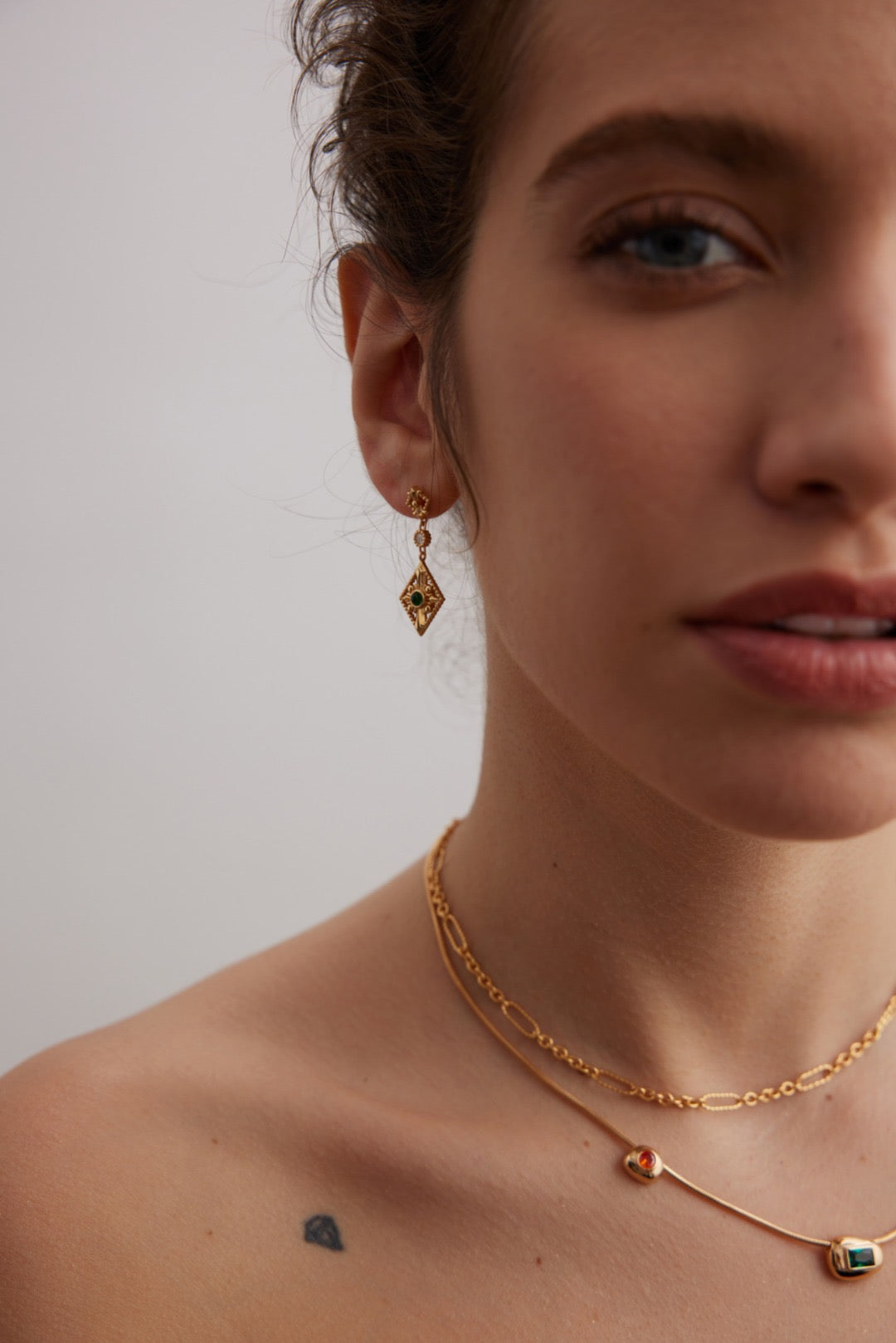Gold Paper Clip Chain Necklace