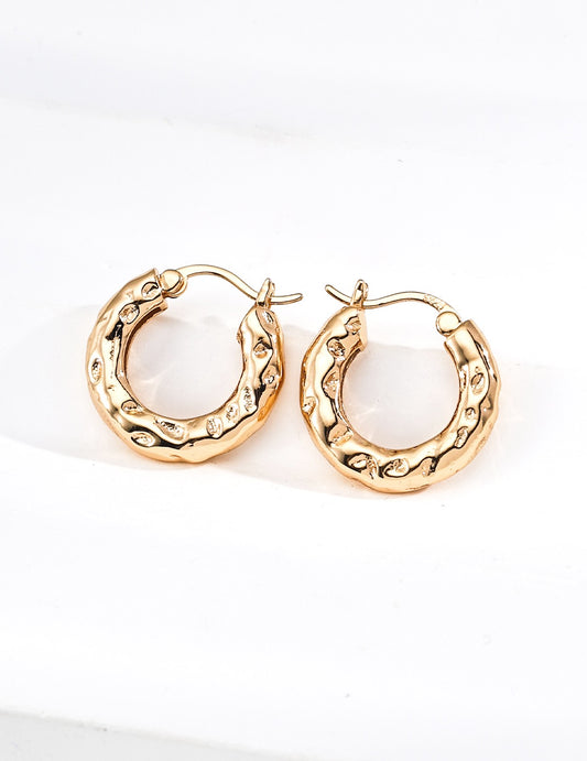Coming Home · Textured Matte Silver Earrings