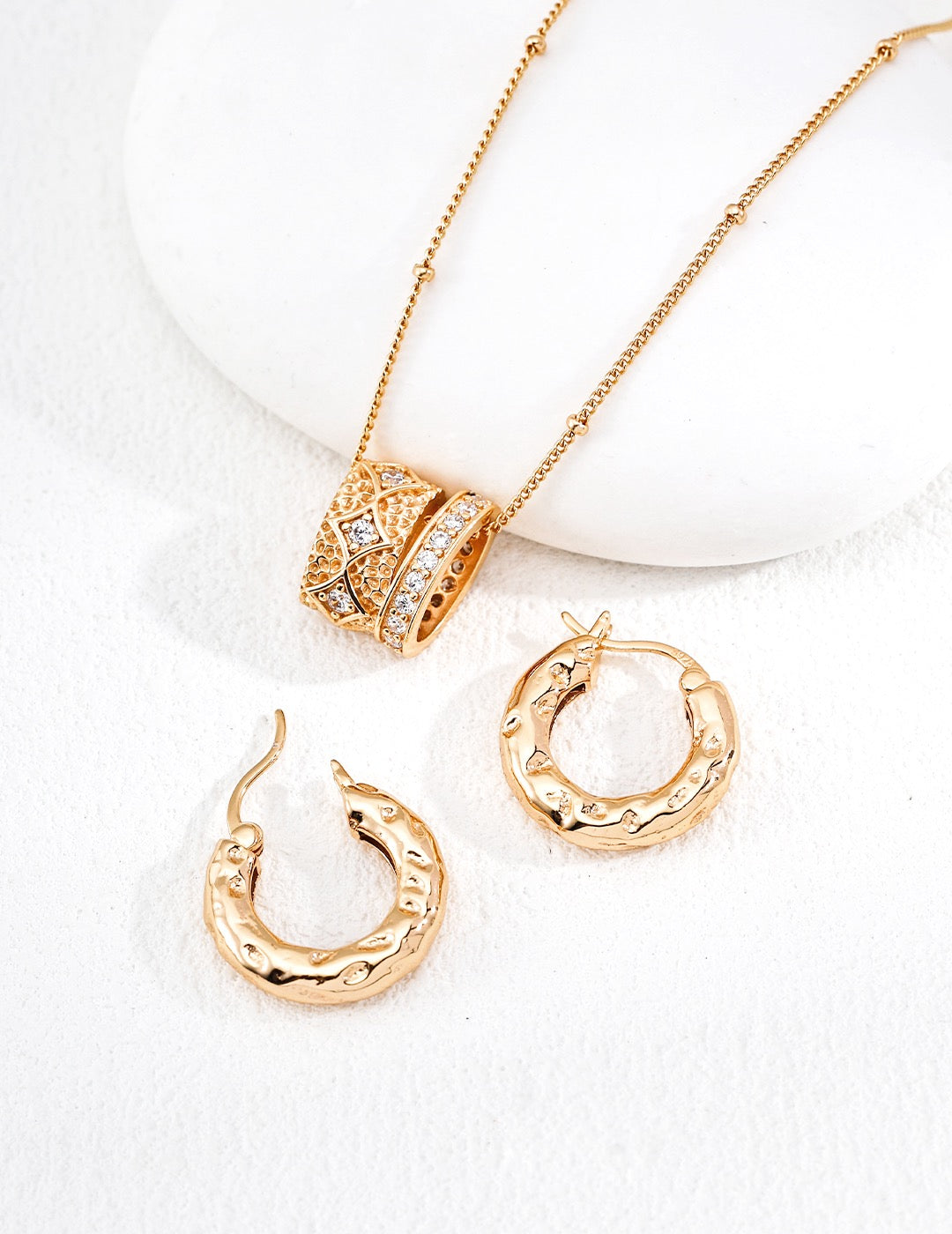 Coming Home · Textured Matte Silver Earrings