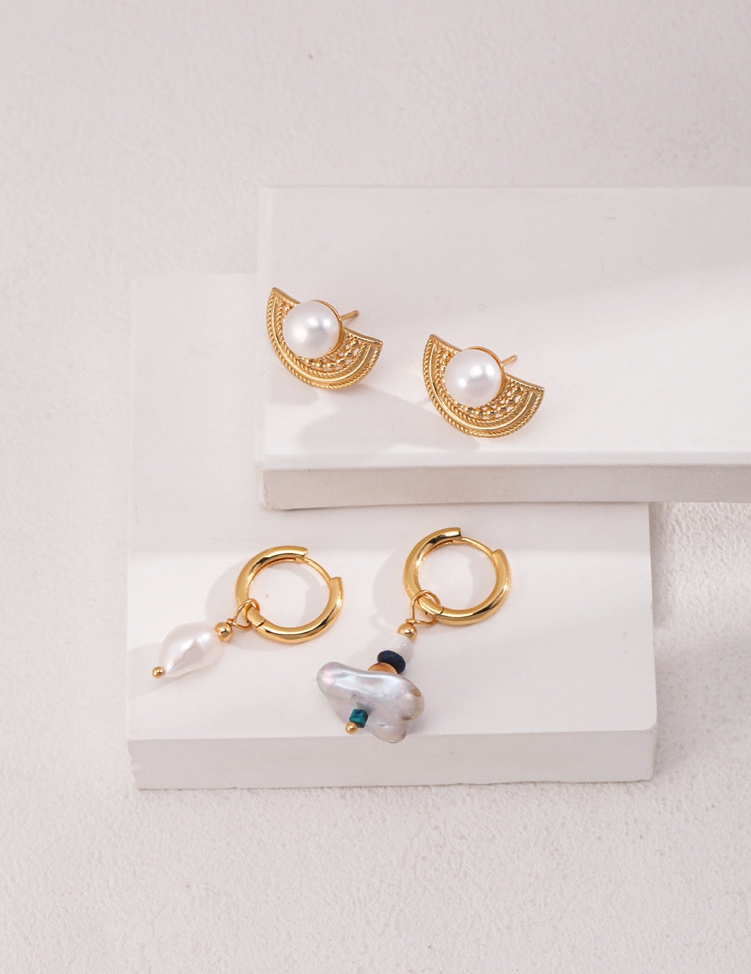 In the Pocket · Classic Pearl Drop Silver Earrings