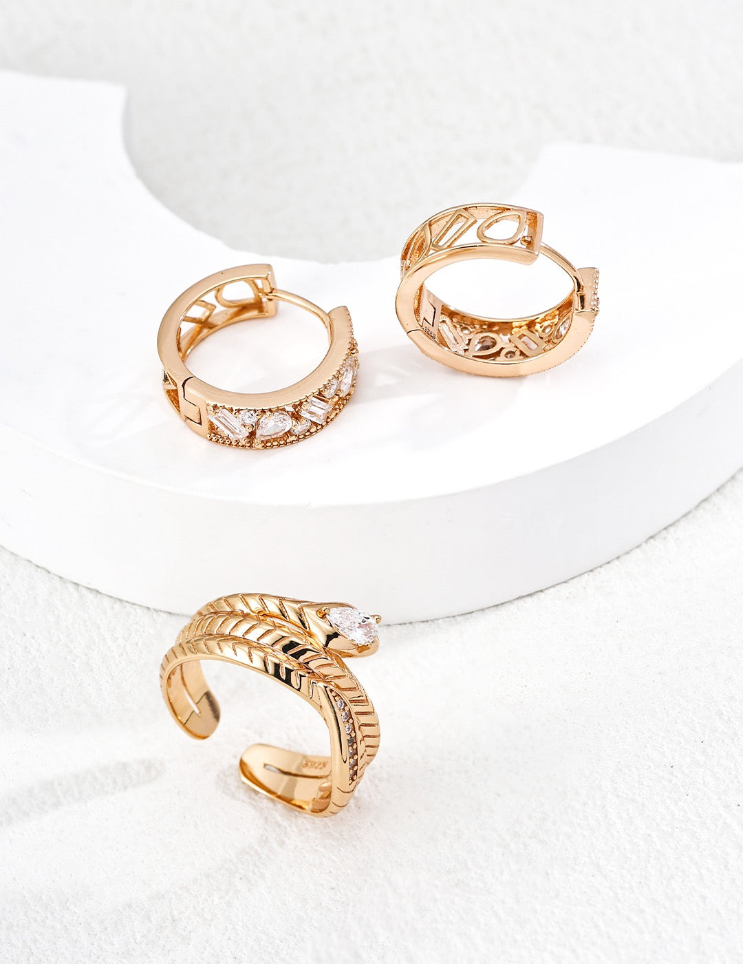 Inside Simplicity · Mixed Zirconia Cascade Earrings