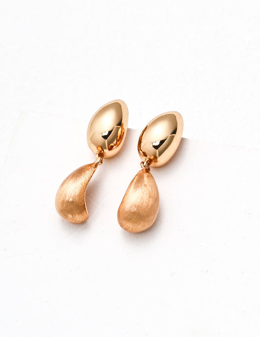 Held Inside · Matte Vintage Silver Earrings