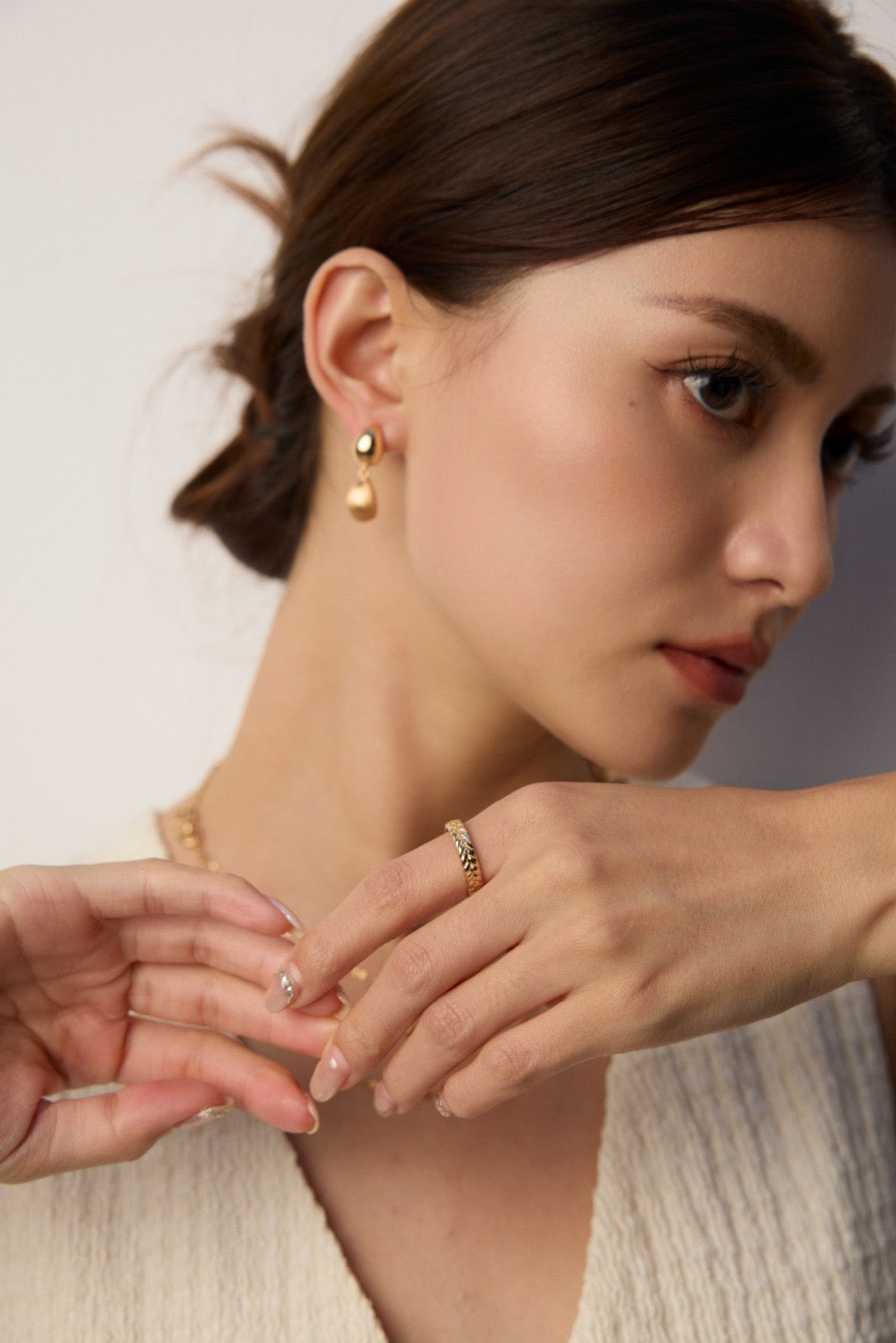 Held Inside · Matte Vintage Silver Earrings