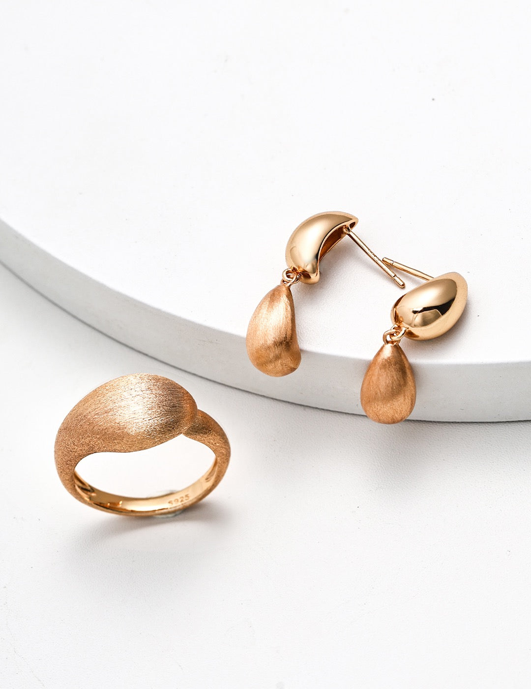 Held Inside · Matte Vintage Silver Earrings