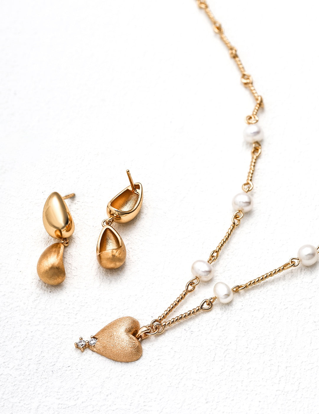 Held Inside · Matte Vintage Silver Earrings