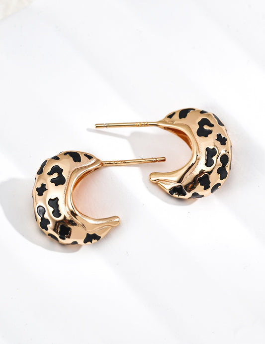 Dare to Wear · Leopard Enamel Drop Earrings
