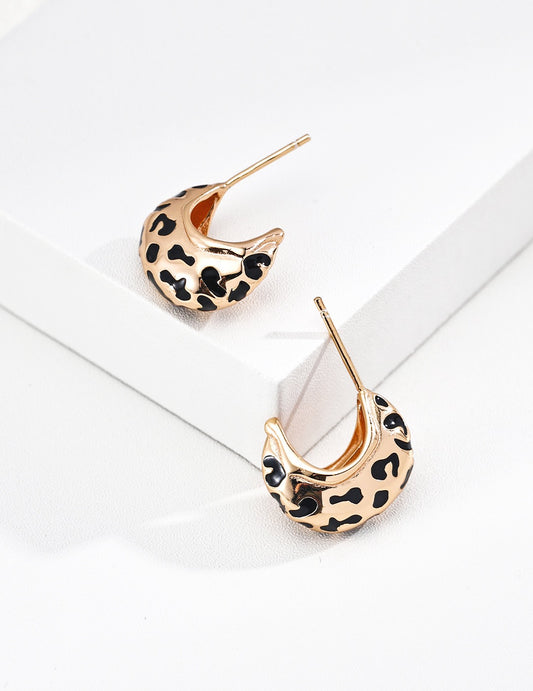 Dare to Wear · Leopard Enamel Drop Earrings