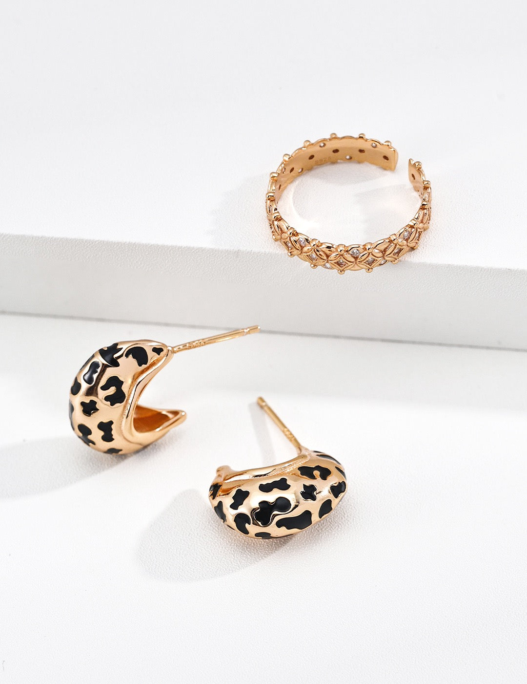 Dare to Wear · Leopard Enamel Drop Earrings