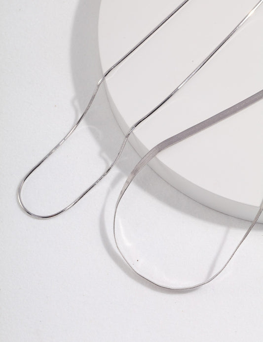 First Promise · Sterling Silver Snake Chain Necklace