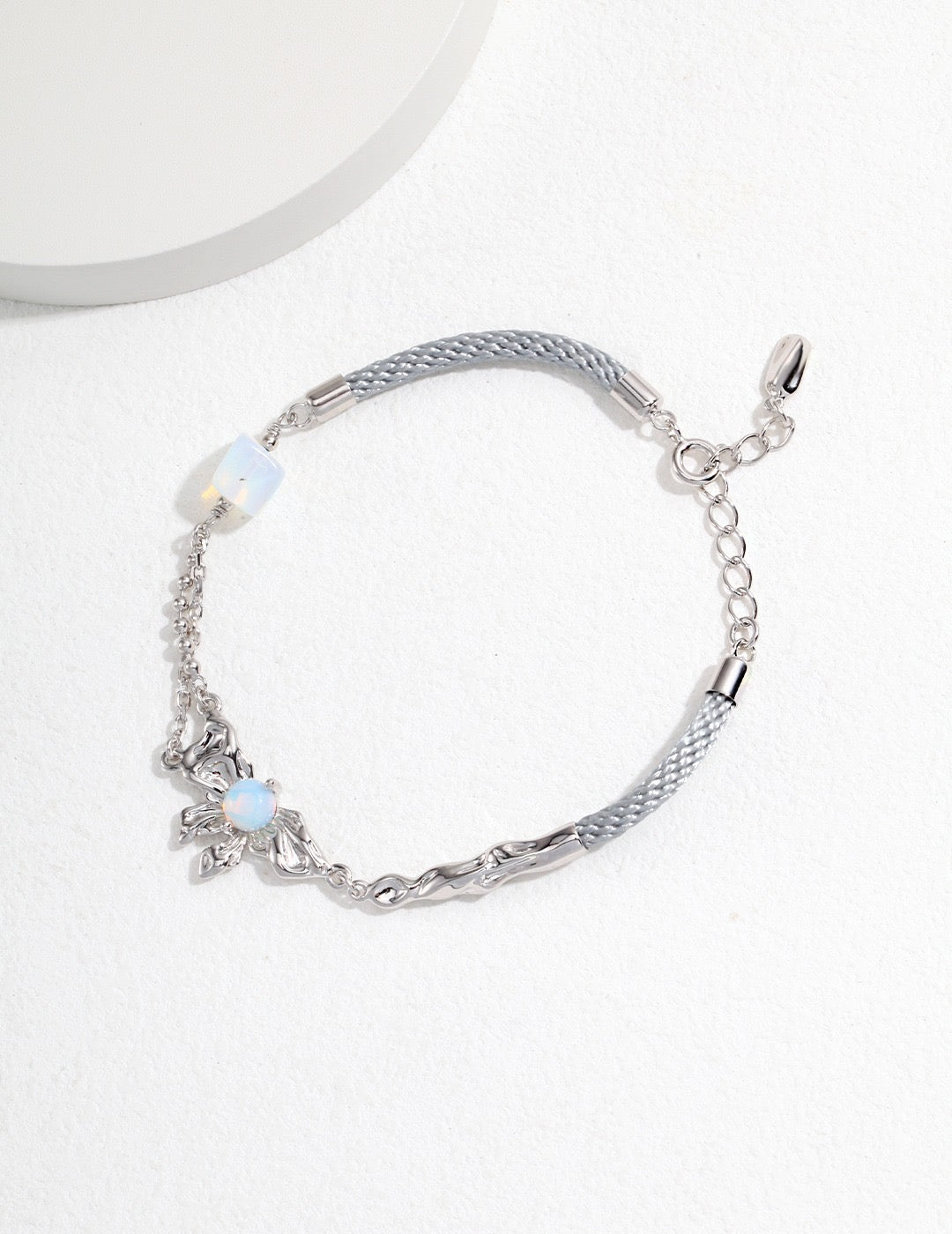 Finally Her · Opal & Silver Bow Bracelet