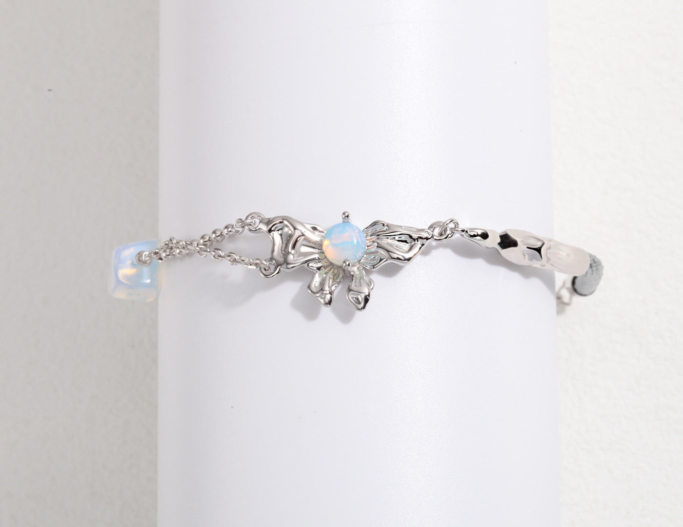 Finally Her · Opal & Silver Bow Bracelet