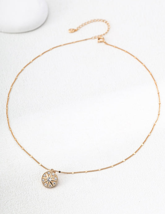 What If · Vintage Zirconia Silver Pendant Necklace