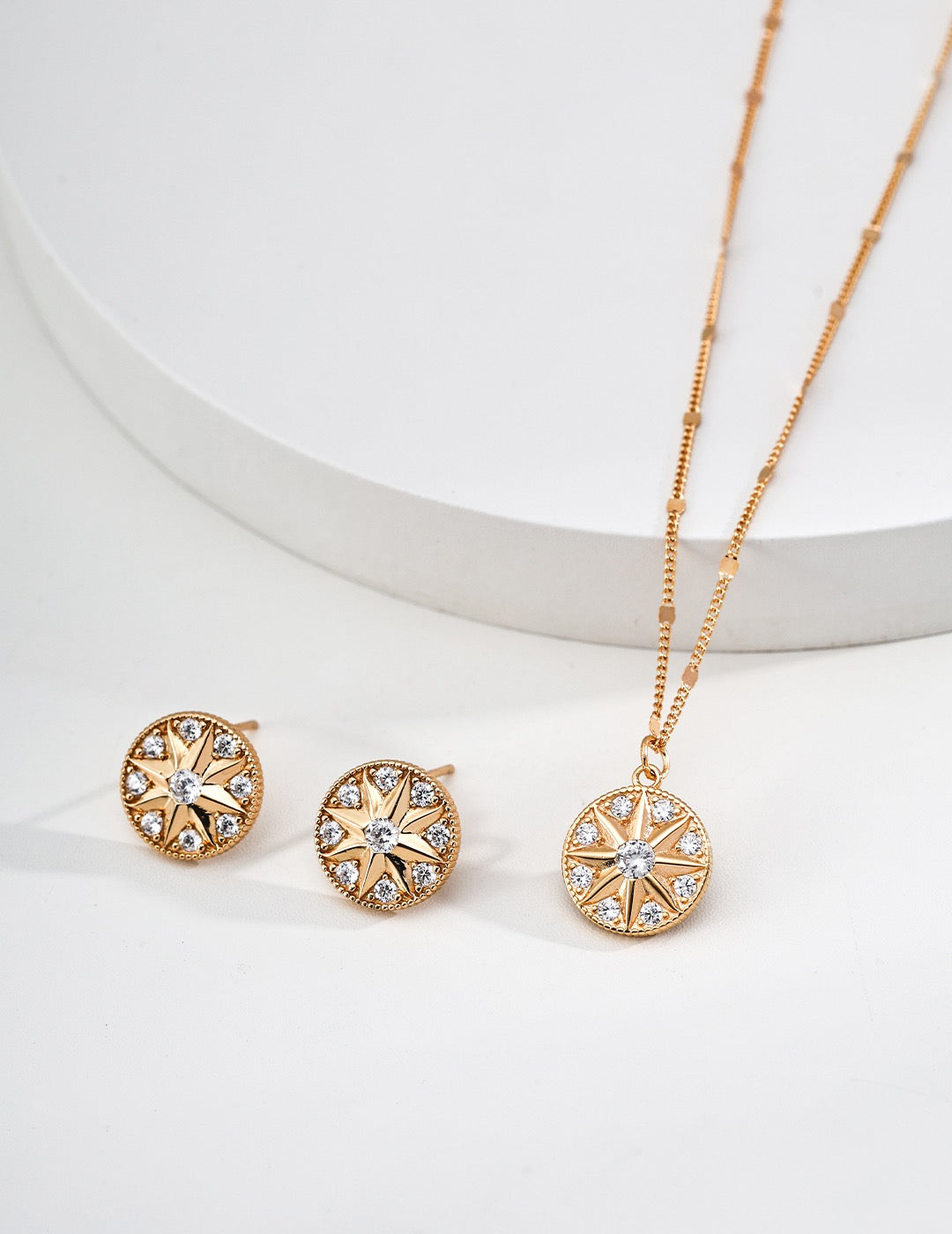 What If · Vintage Zirconia Silver Pendant Necklace