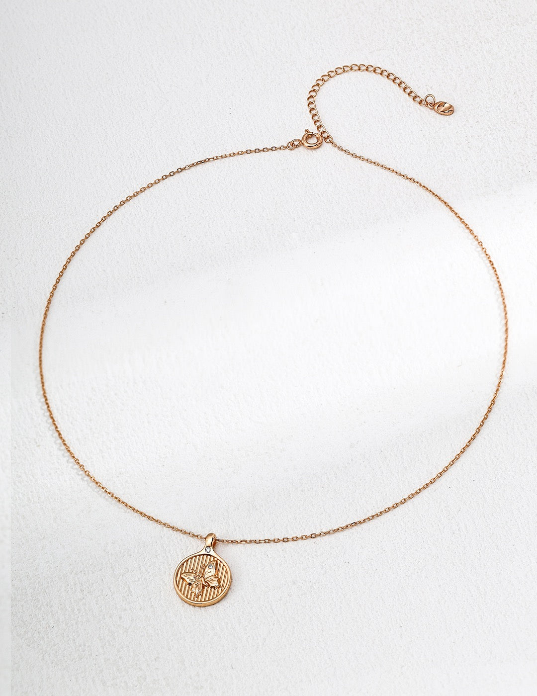Don't Move · Butterfly Zirconia Pendant Necklace