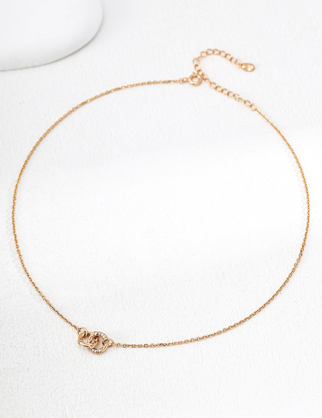 Written Down · Double Ring Zirconia Necklace