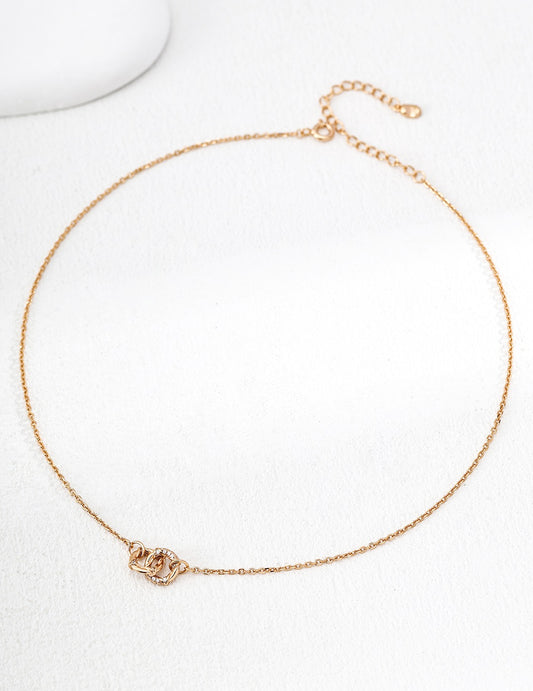 Written Down · Double Ring Zirconia Necklace