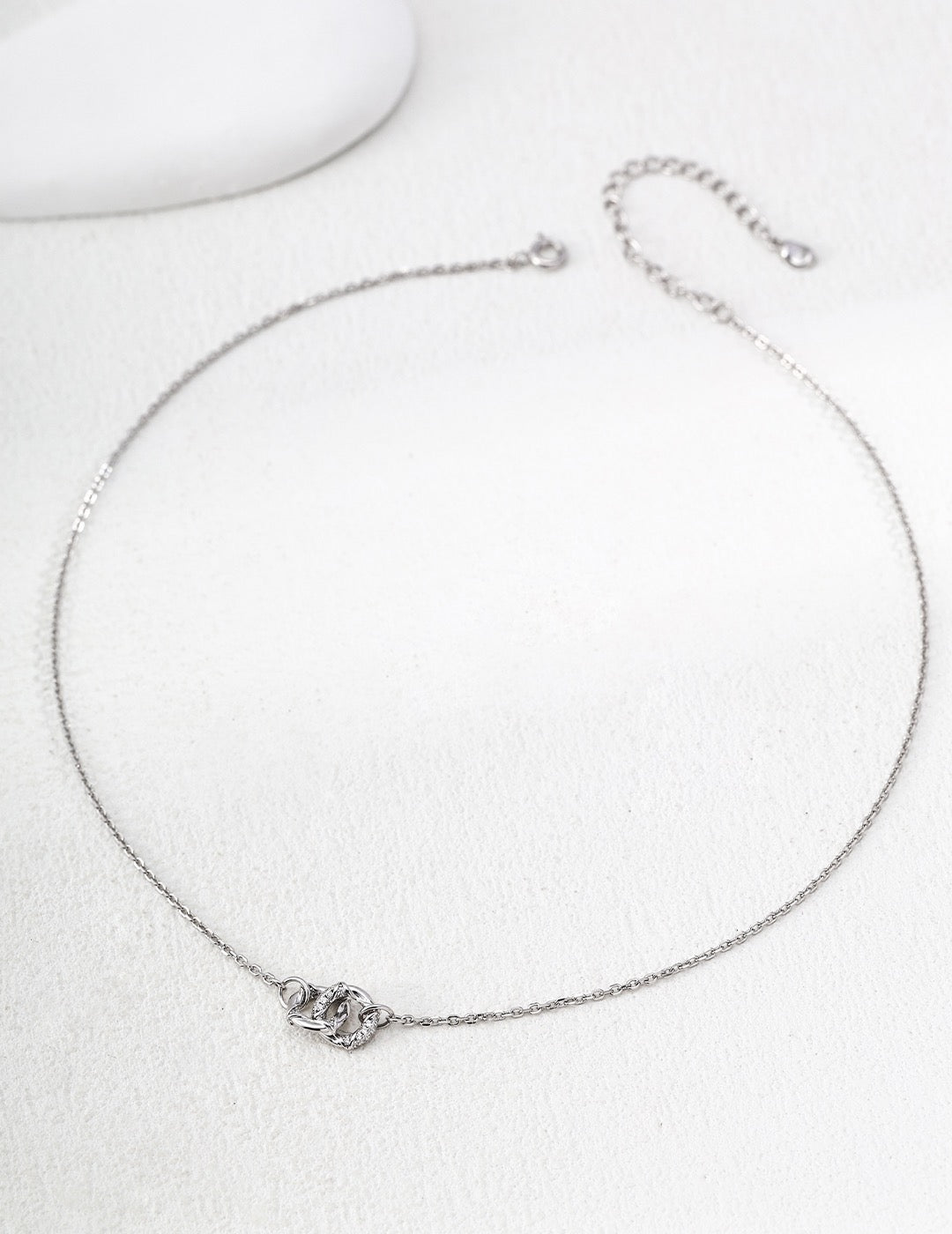 Written Down · Double Ring Zirconia Necklace