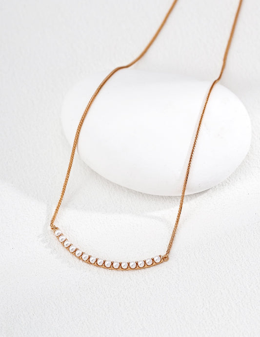 Always Right · Faux Pearl Beaded Silver Necklace