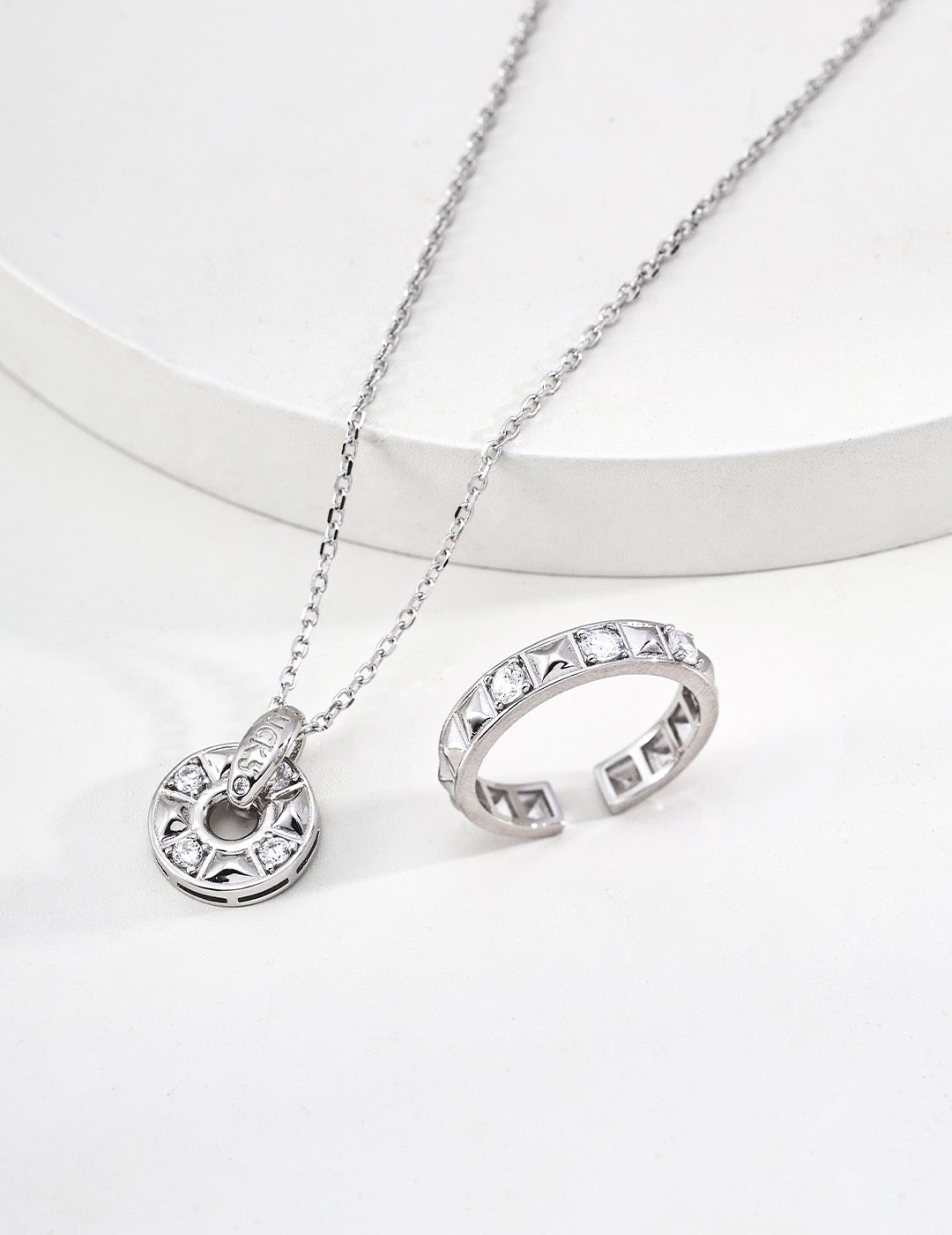 Every Step Counts · Fortune Wheel Zirconia Necklace