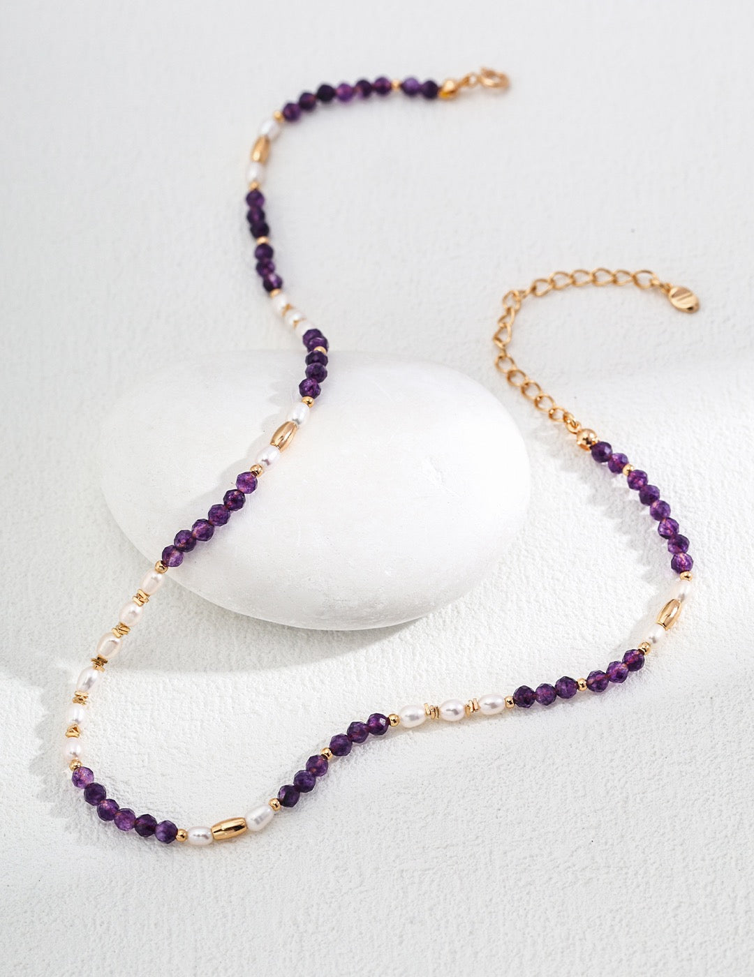 Mine This Time · Vintage Pearl & Amethyst Silver Necklace