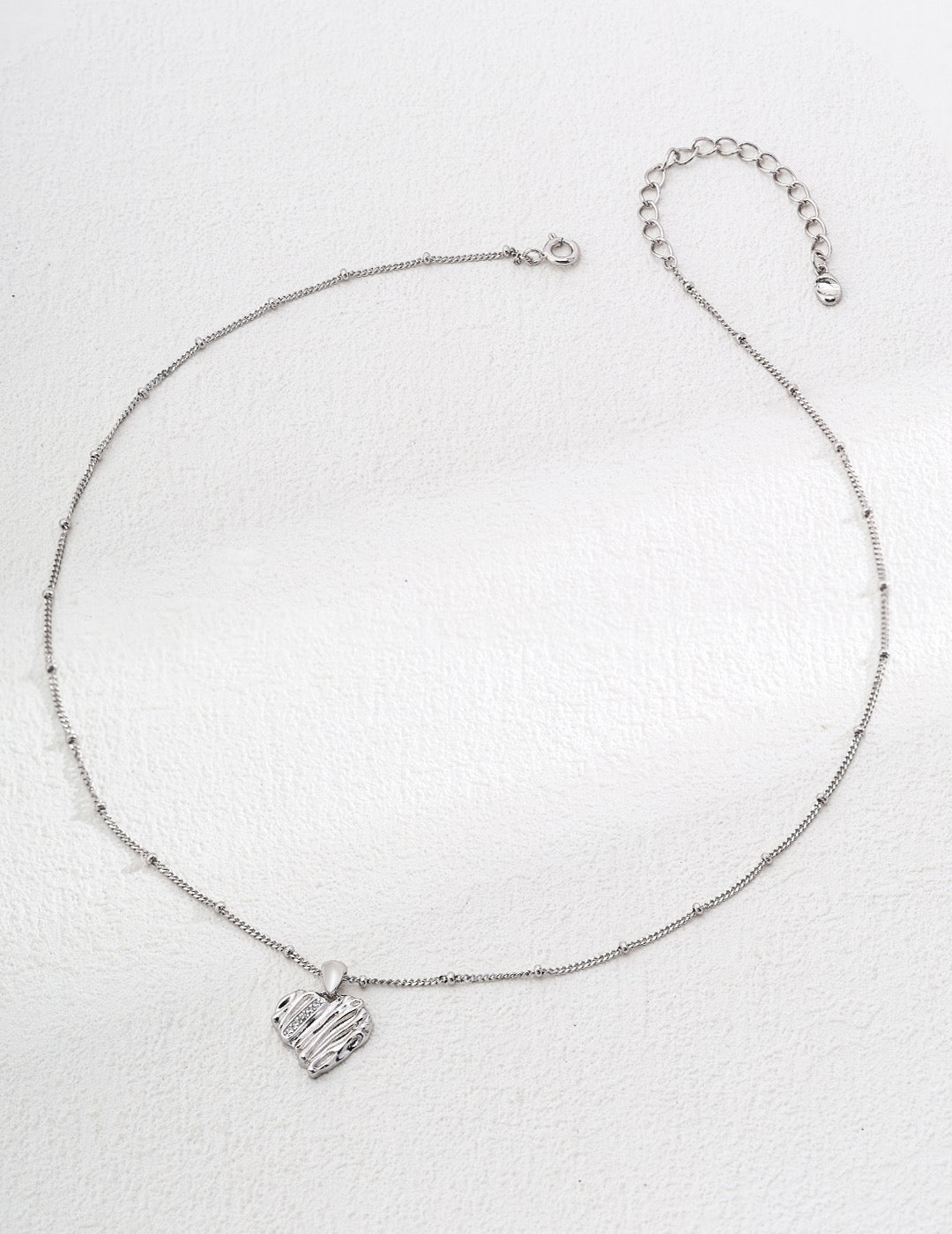 Worth It · Heart Zirconia Silver Necklace