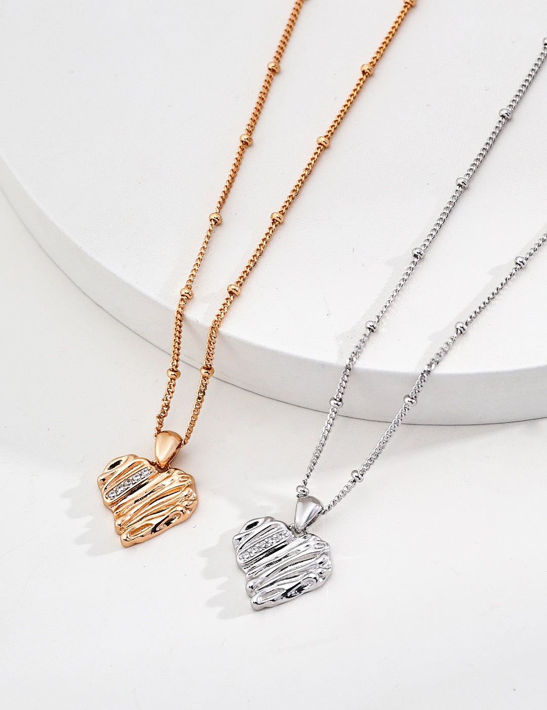 Worth It · Heart Zirconia Silver Necklace