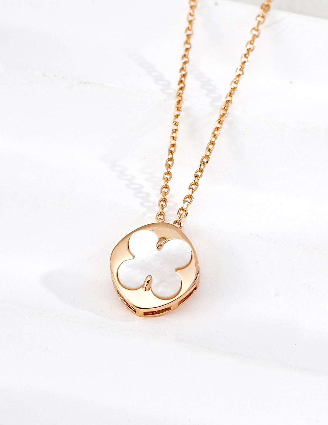 Same Shape · Four-Leaf Clover Multi-Stone Necklace