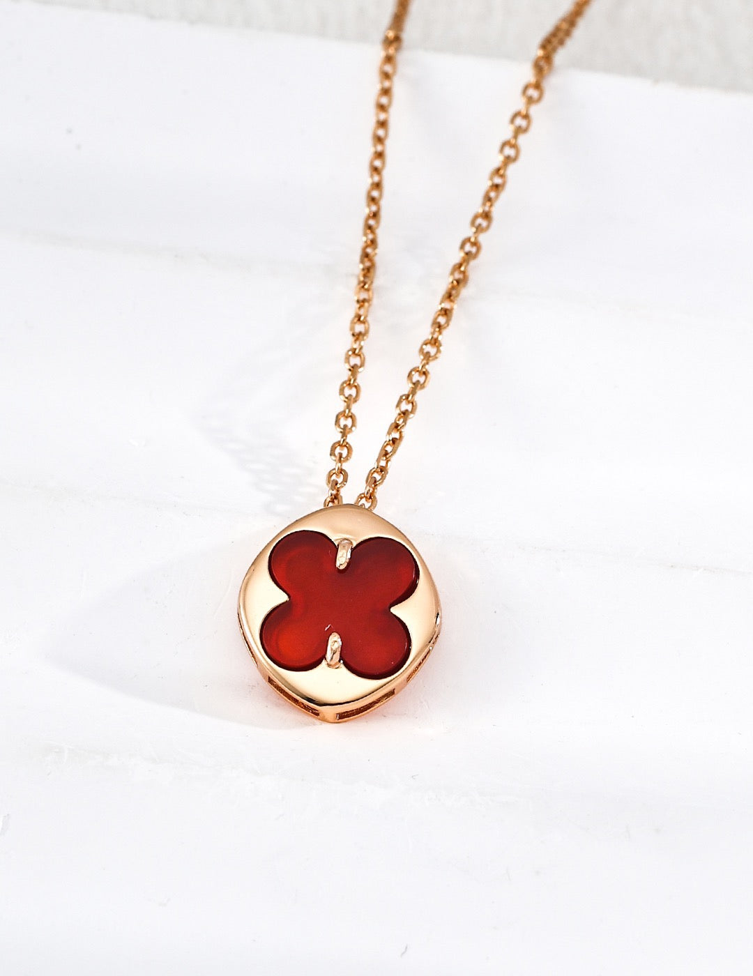 Same Shape · Four-Leaf Clover Multi-Stone Necklace
