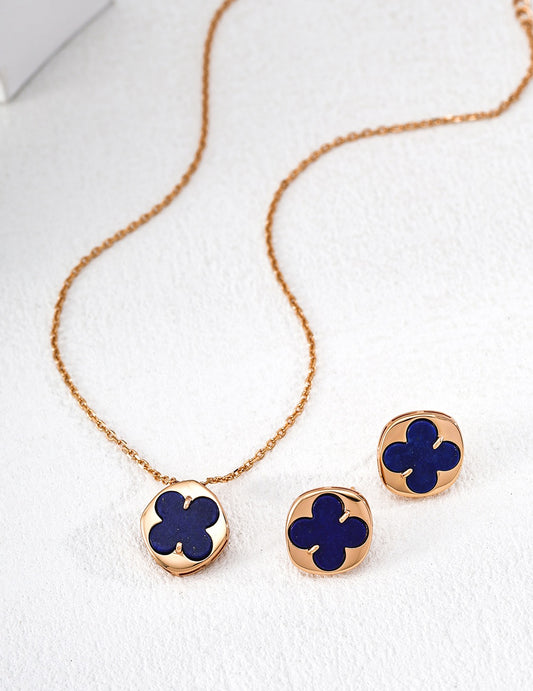 Same Shape · Four-Leaf Clover Multi-Stone Necklace