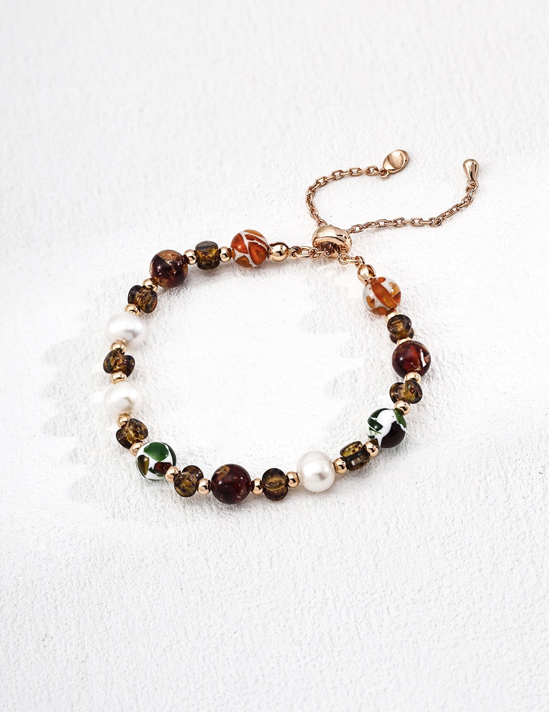 Coloured Light · Vintage Pearl & Iridescent Glass Bracelet