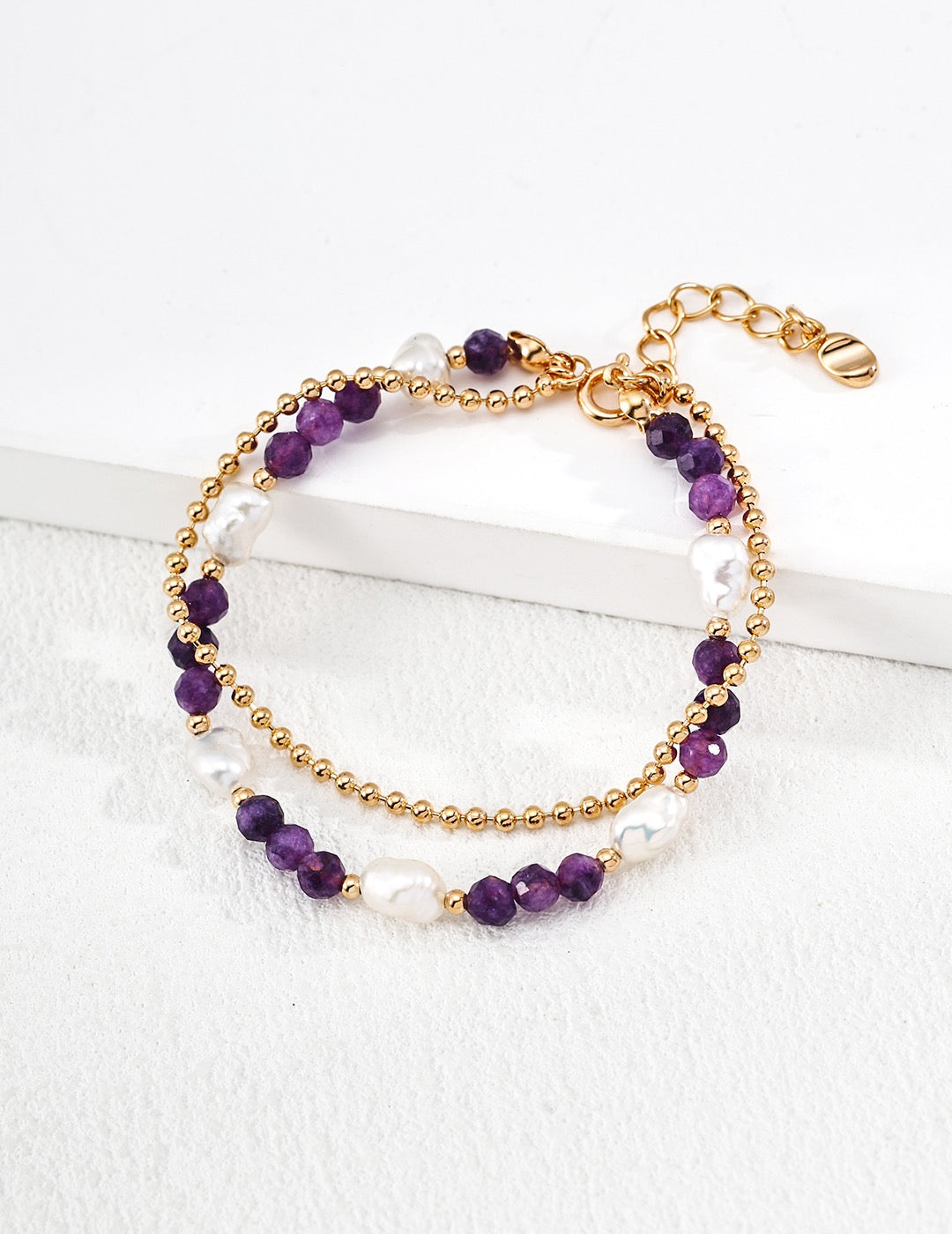 I Haven't Forgotten · Natural Pearl & Amethyst Bracelet