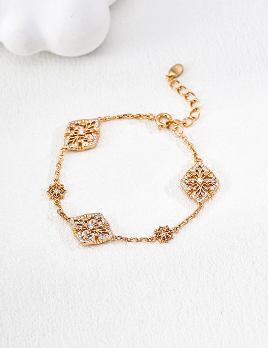 Live Beautifully · Heavy Set Zirconia Statement Bracelet